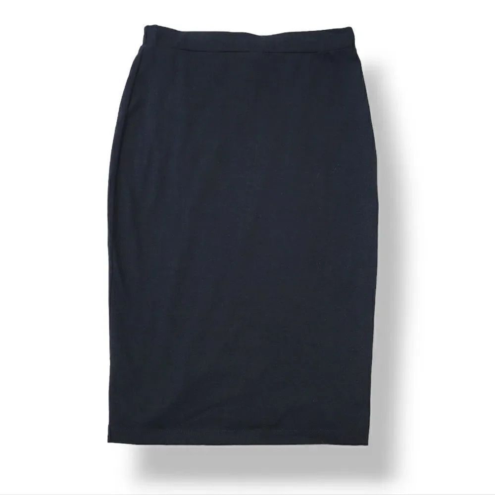 NEW Vintage 90s Y2K Heart & Hips Stretch Jersey Knit Pencil Skirt in Black Med